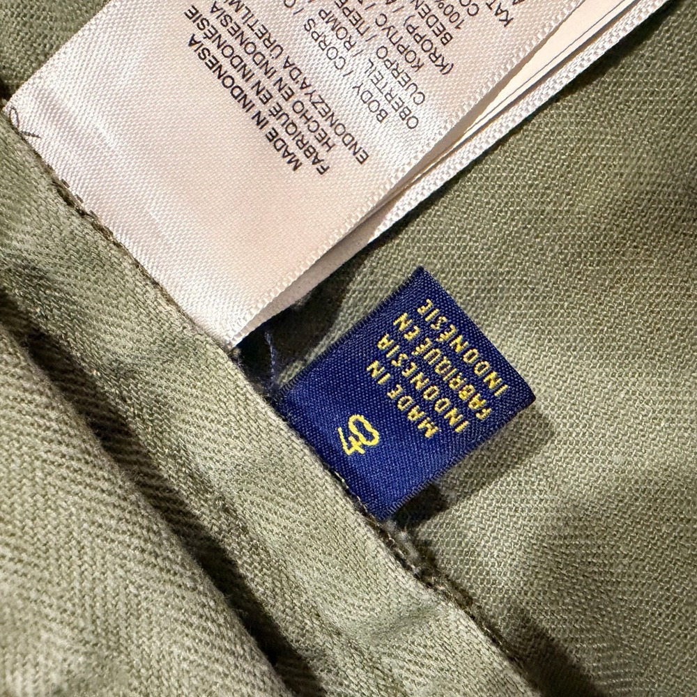 Polo Ralph Lauren Utility Surplus Chino Shorts Olive Green Pacific Tour Mens 40 - Picture 4 of 16